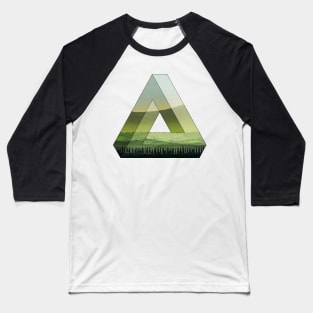 Take Me To The Other Side - Impossible Geometry and Nature Baseball T-Shirt